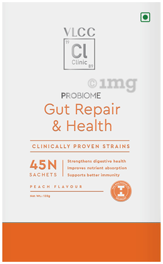 VLCC Clinic Probiome Gut Repair & Health Sachet (3gm Each) box of 45 sachets