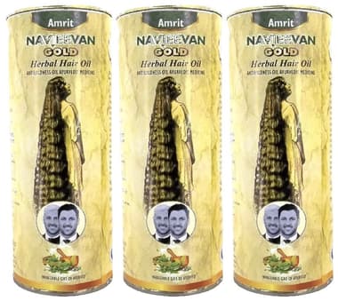 Amrit Navjeevan Gold Herbal Hair Oil (100ml Each) combo pack of 2 bottles