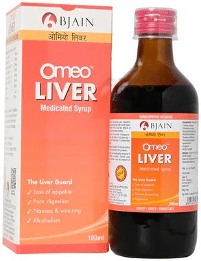 Bjain Omeo Liver Syrup bottle of 100 ml syrup