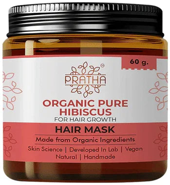 Pratha Organic Pure Hibiscus Hair Mask jar of 60 gm hair mask