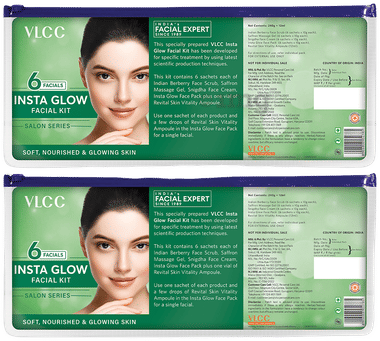 VLCC Natural Sciences Salon Series Insta Glow Facial Kit combo pack of 2 kit