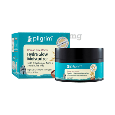 Pilgrim Korean Rice Water Hydra Glow Moisturizer jar of 100 gm moisturiser