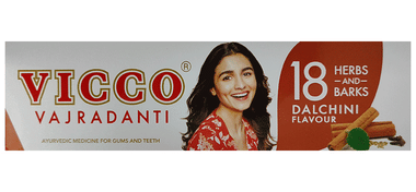 Vicco Vajradanti Ayurvedic Medicine for Healthy Gums and Teeth | Dalchini tube of 160 gm toothpaste
