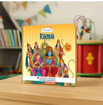 Oswaal Mythological stories- Illustrated Board Book Rama, An Enchanting story from Indian Mythology for Kids, Age 3+