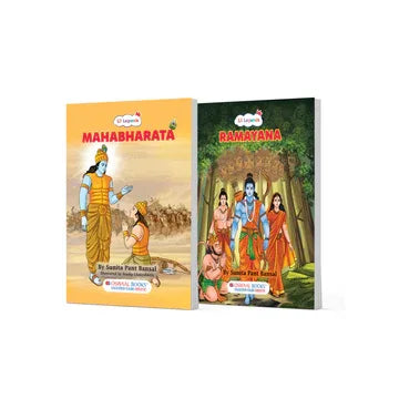 Oswaal Lil Legends Ramayan & Mahabharat 2-Book Padded Story Set for Kids Age 7+ | By Sunita Pant Bansal | Illustrated Indian Mythology Tales & Bedtime Stories