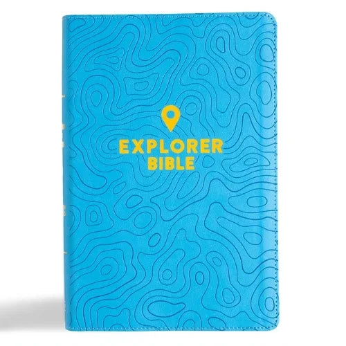 CSB Explorer Bible for Kids, Sky Blue Leathertouch