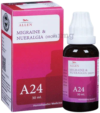 Allen A24 Migraine And Nueralgia Drop bottle of 30 ml drop