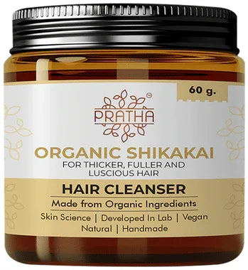 Pratha Organic Shikakai Hair Cleanser jar of 60 gm cleanser