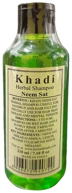 Khadi Herbal Neem Sat Shampoo bottle of 210 ml shampoo