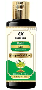 Khadi Care Herbal Amla Shampoo + Conditioner bottle of 210 ml shampoo