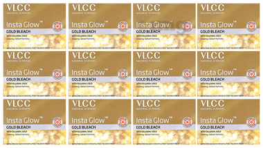 VLCC Insta Glow Gold Bleach (30gm Each) combo pack of 12 boxes