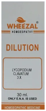 Wheezal Lycopodium C. Dilution 3X bottle of 30 ml dilution