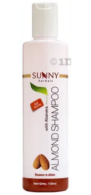 Sunny Herbals Almond Shampoo bottle of 150 ml shampoo