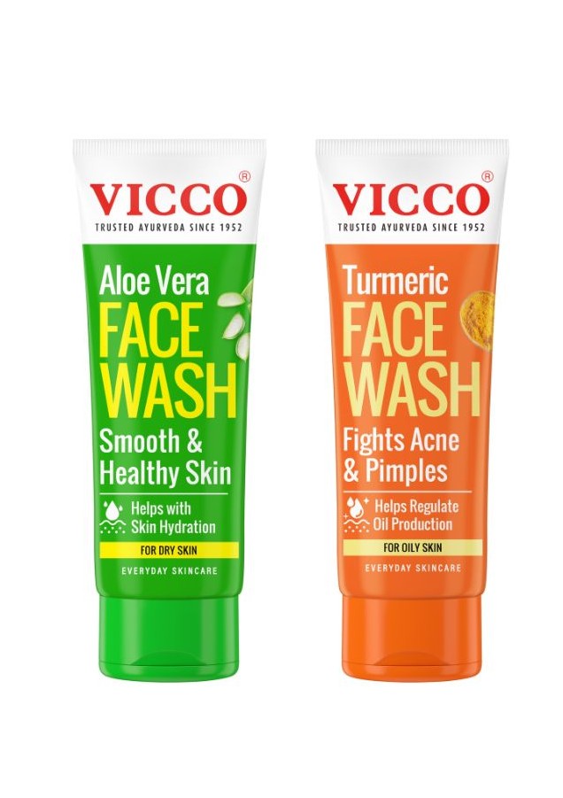 Vicco Turmeric and Aloe Vera Facewash (Pack of 2)200gm