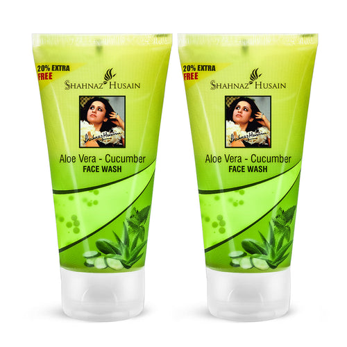 Shahnaz Husain Aloe Vera-Cucumber Face Wash - Pack of Two