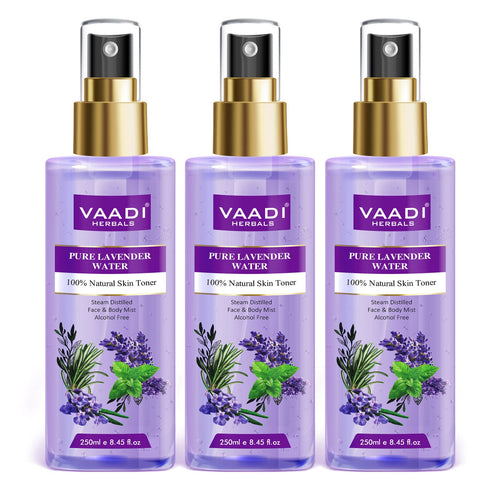 Lavender Water -100% Natural & Pure Skin Toner (250 ml x 3)