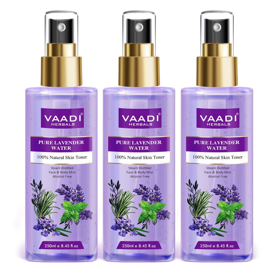 Lavender Water -100% Natural & Pure Skin Toner (250 ml x 3)