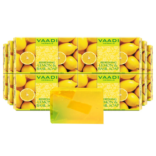 Pack of 12 Refreshing Lemon and Basil Soap (75 gms x 12)
