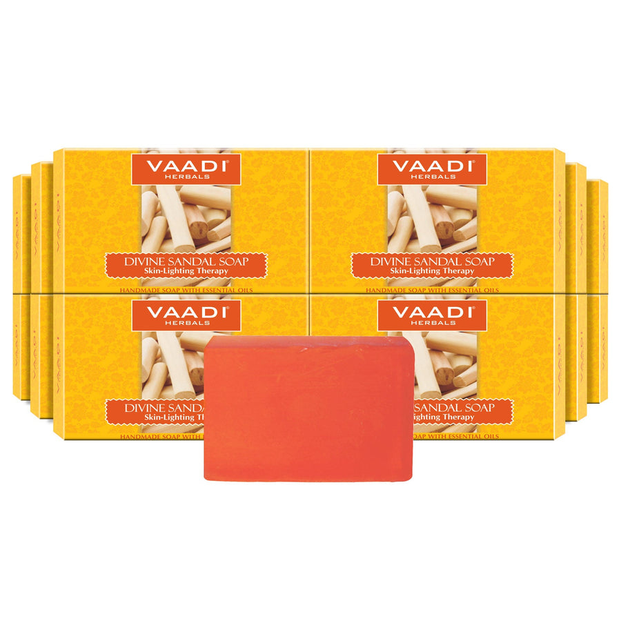 Pack of 12 Divine Sandal Soap with Saffron & Turmeric (75 gms x 12)