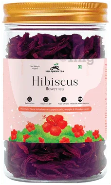 Hill Queen Tea Hibiscus Flower Tea jar of 40 gm flower