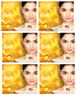 VLCC Gold Facial Kit (60gm Each) combo pack of 6 boxes