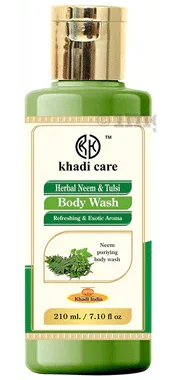 Khadi Care Herbal Neem and Tulsi Body Wash bottle of 210 ml body wash