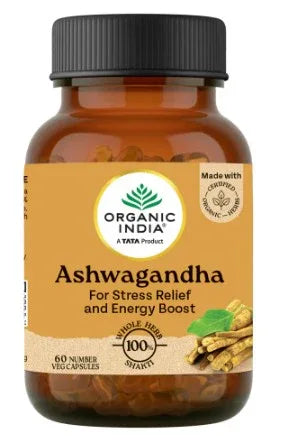 Organic India Ashwagandha 180 Caps – Energy & Stress Relief