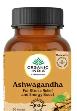 Organic India Ashwagandha 60 Caps – Stress Relief & Vitality