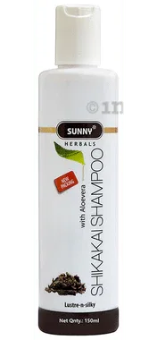 Sunny Herbals Shikakai Shampoo bottle of 150 ml shampoo
