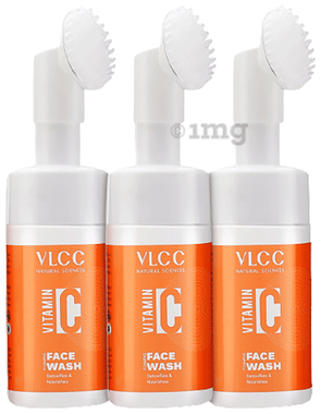 VLCC Vitamin C Foaming Face Wash (100ml Each) combo pack of 3 bottles