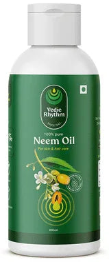 Vedic Rhythm Hair and Skin Care Neem Oil bottle of 100 ml oil