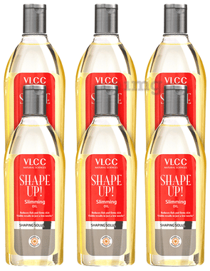 VLCC Shape Up Slimming Oil (200ml Each) combo pack of 6 bottles