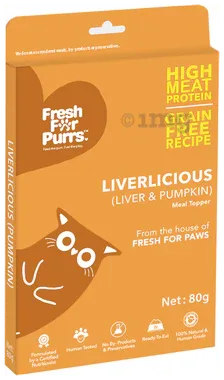 Fresh For Purrs Liverlicious Cat Food Liver & Pumpkin box of 80 gm pet food