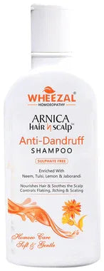 Wheezal Arnica Hair N Scalp Anti-Dandruff Shampoo bottle of 100 ml shampoo
