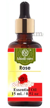 Khadi Care Essential Oil Rose bottle of 15 ml oil
