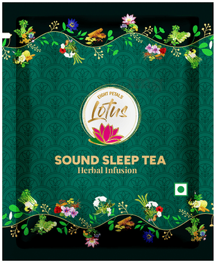 Eight Petals Lotus Sound Sleep Tea Herbal Infusion Sachet box of 15 sachets