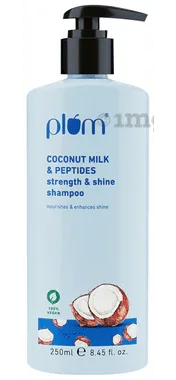 Plum Coconut Milk & Peptides strength & shine Shampoo pump bottle of 250 ml shampoo