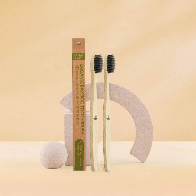Bamboo Toothbrush Combo || Charcoal Bristles
