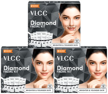 VLCC Facial Kit (60gm Each) Diamond combo pack of 3 packs