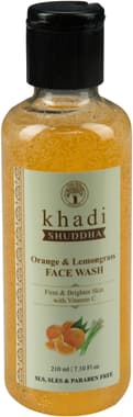 Khadi Shuddha Orange & Lemon Grass Face Wash bottle of 210 ml face wash