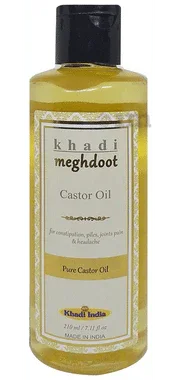 Khadi Meghdoot Castor Oil bottle of 210 ml oil
