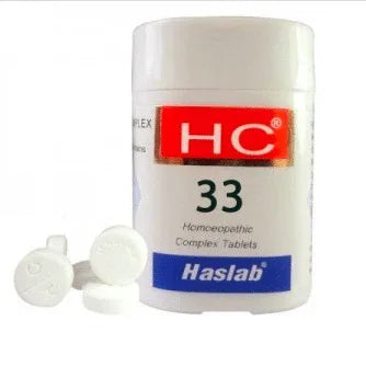 Haslab HC 33 Veratrum Complex Tablet bottle of 20 gm tablet