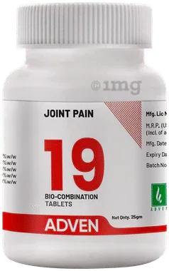 Adven Joint Pain 19 Biocombination Tablet bottle of 25 gm biocombination tablet