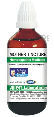 Allen Laboratories Withania Somnifera Mother Tincture Q bottle of 30 ml mother tincture