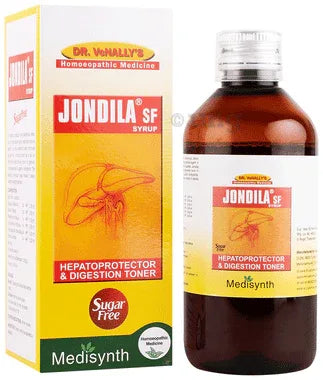 Medisynth Jondila Sugar Free Syrup bottle of 200 ml syrup