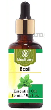 Khadi Care Oil Essential Basil bottle of 15 ml oil
