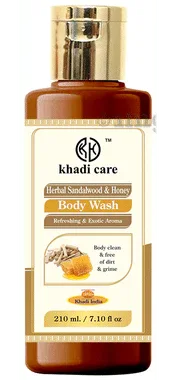 Khadi Care Herbal Sandal Body Wash bottle of 210 ml body wash