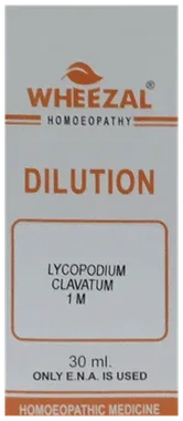 Wheezal Lycopodium C. Dilution 1M bottle of 30 ml dilution