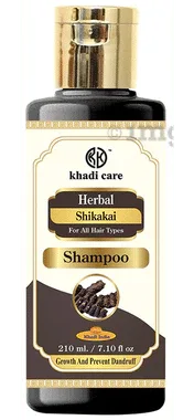 Khadi Care Herbal Shikakai Shampoo bottle of 210 ml shampoo