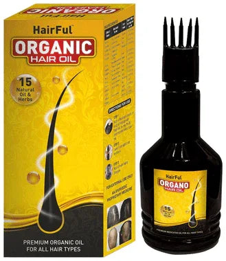 HairFul Organo Hair Oil for Hair Growth with 13 Ayurvedic Herbs bottle of 120 ml oil